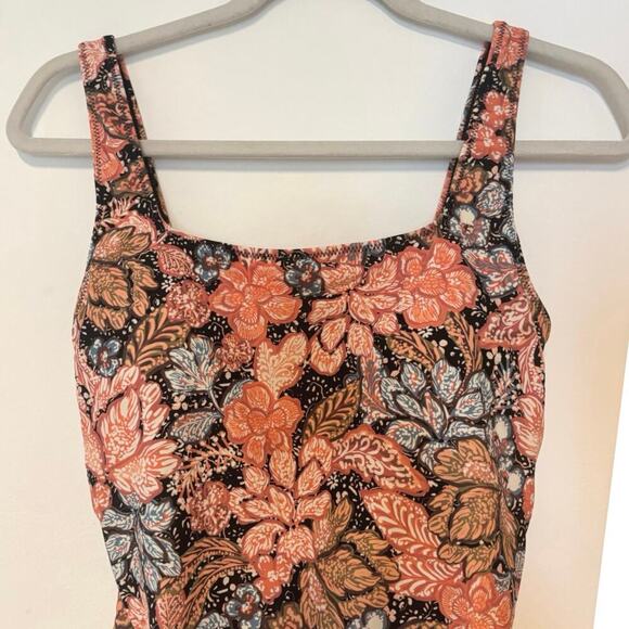 NWT A Pea In The Pod Square-Neck Maternity One Piece Swimsuit Floral Size M - Picture 2 of 6